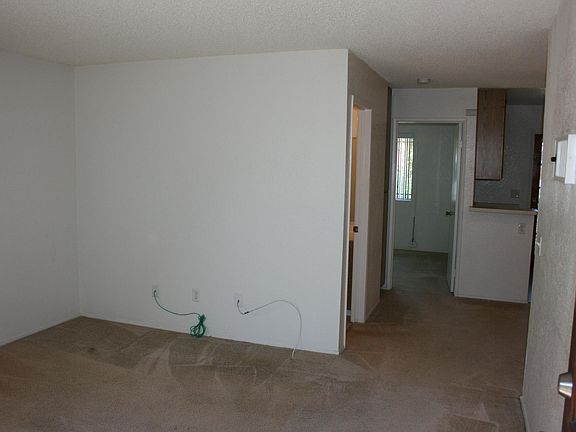 looking through front door into living room