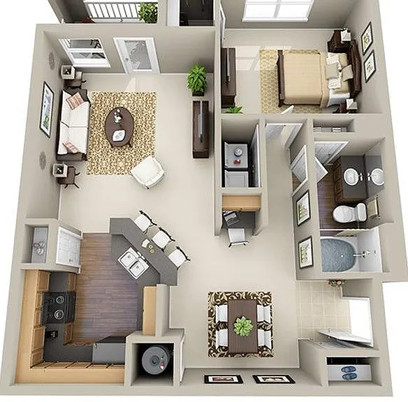 1 Bedroom | 1 Bath | 890 SF 1 Bedroom | 1 Bath | 890 SF