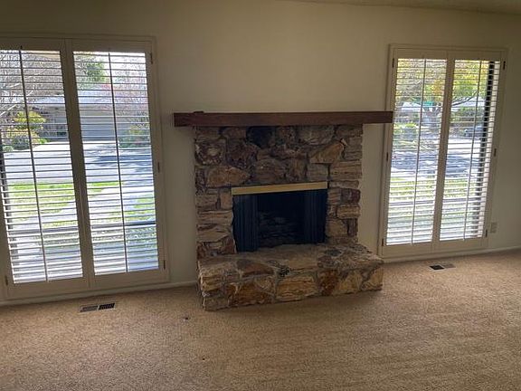Gas fireplace in living room