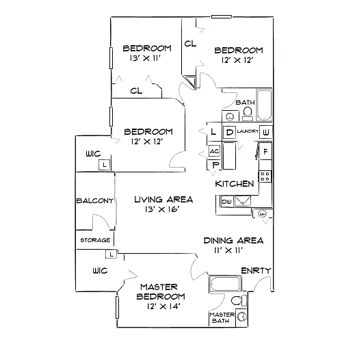 Floor plan Design 4A Premier