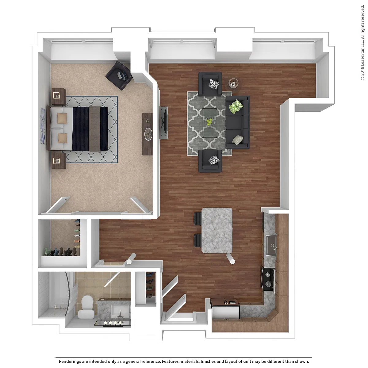 Floor plan One Bedroom