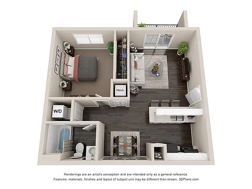 Floor plan 1 Bedroom