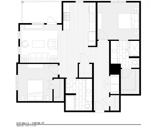 Floor plan 2 Bedroom Large