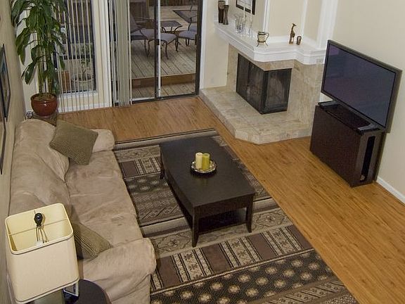 Elegant living room with fireplace