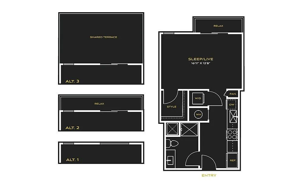 Floor plan Studio A