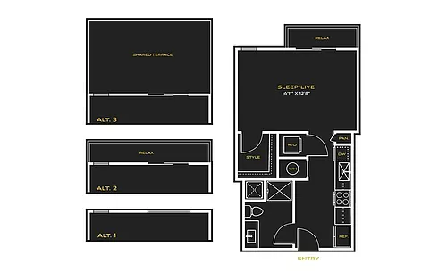 Floor plan Studio A