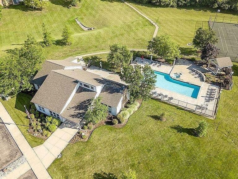 Aerial View of Clubhouse, Pool & Tennis Courts