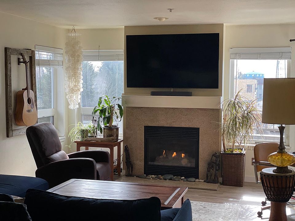 East and South facing windows & gas fireplace