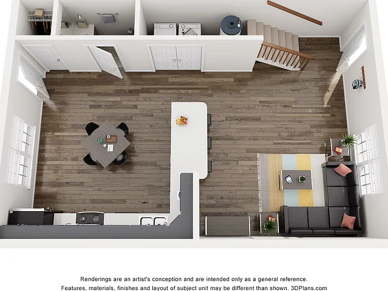Explore this chic apartment's open-plan design, crafted for modern living with style and comfort. Explore this chic apartment's open-plan design, crafted for modern living with style and comfort.