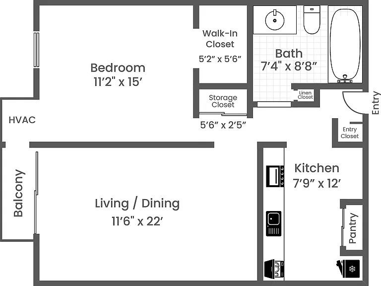 1 Bed 1 Bath 1 Bed 1 Bath