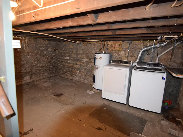 Basement with storage and Washer/Dryer