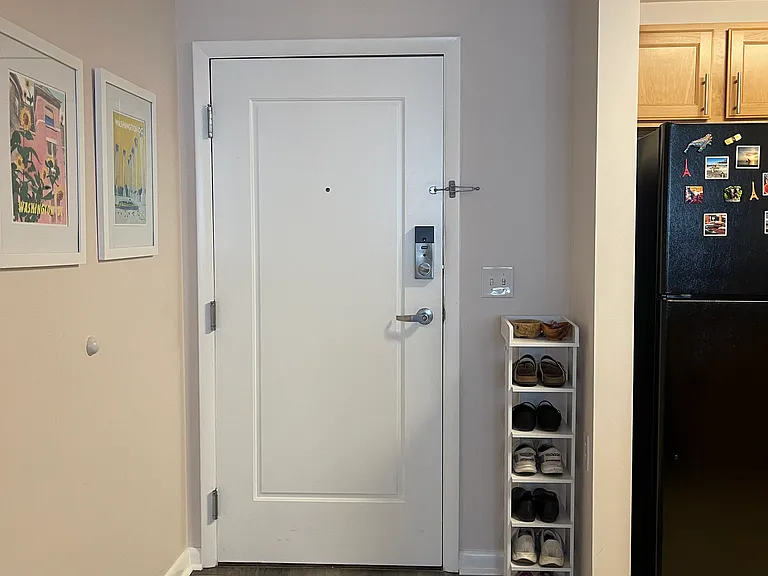 Unit door with Schlage smart lock
