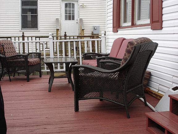 back porch with water view