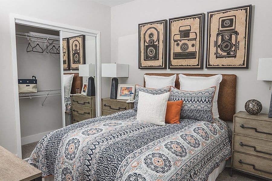 Spacious bedrooms and closets