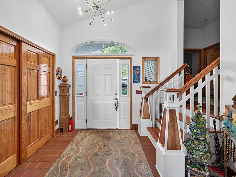 The main entrance with Lighthouse themed stairs built by master stairmaster Dean Cole.