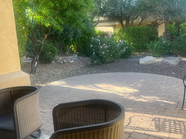 back yard area