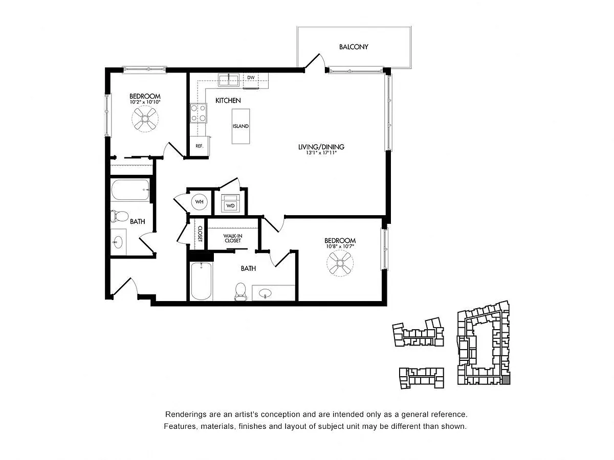 Floor plan 2F w/ Balcony
