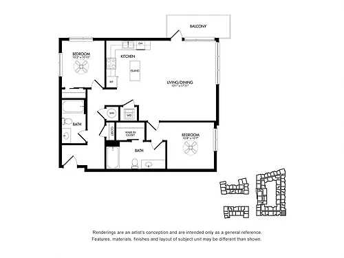 Floor plan 2F w/ Balcony
