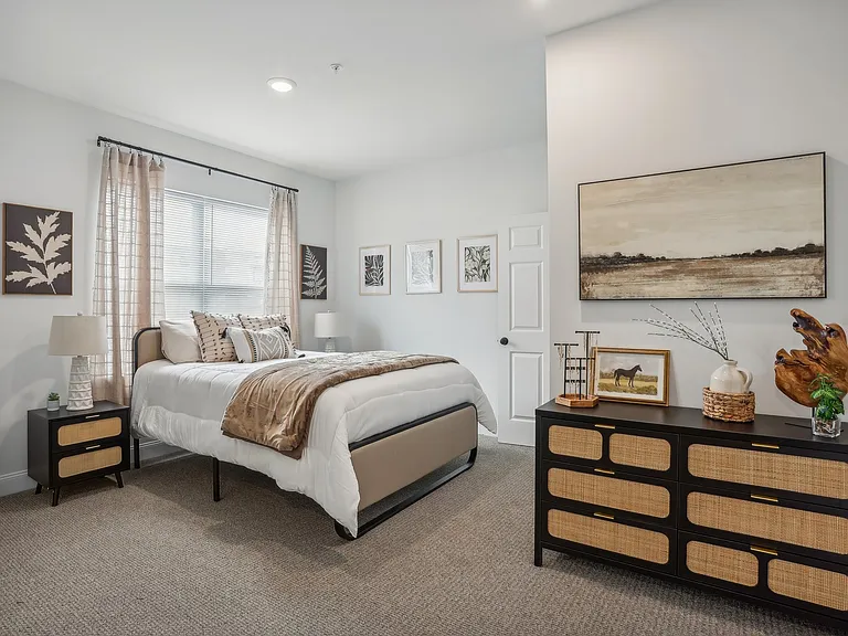 Bedroom retreat with bedroom and bathroom pairings