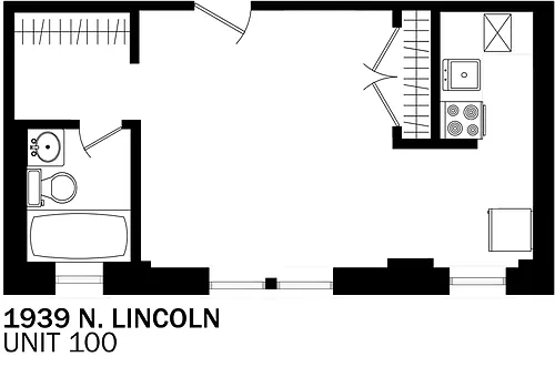 Floor plan studio 100