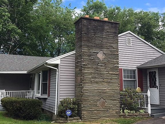 Side View of large fireplace