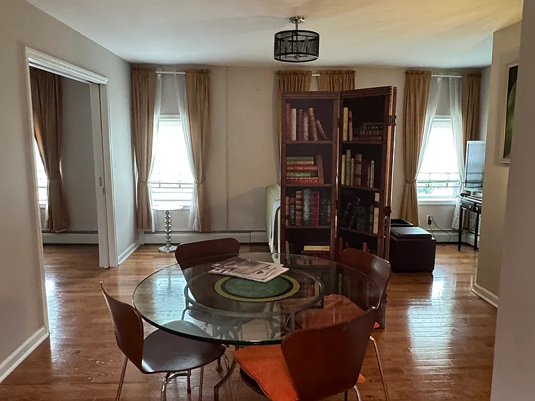 Open dining and living area.