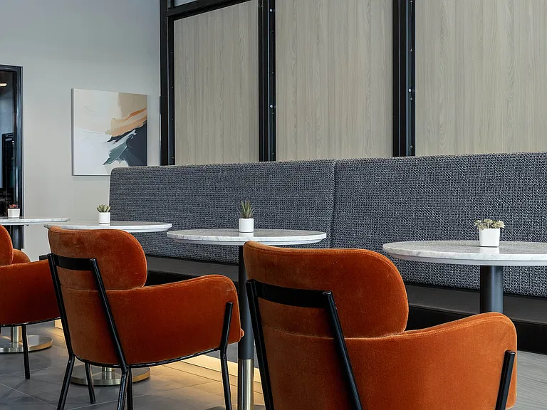 East Building co-working area in the Lobby