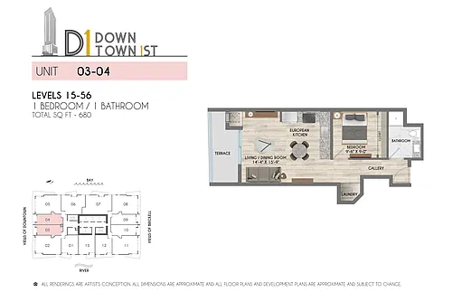 Floor plan 1B1Bl