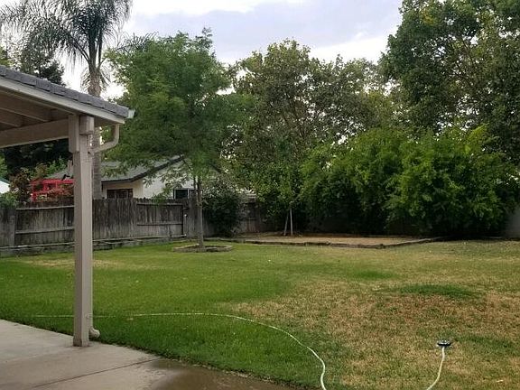 Backyard and backyard porch.