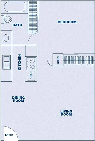 Floor plan 1 Bedroom/1 Bath