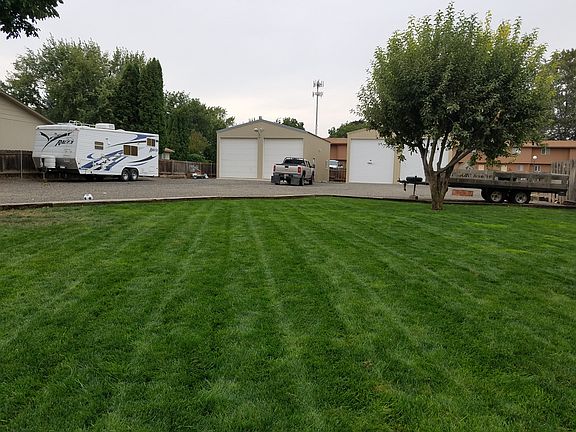 Back yard looking at shops.