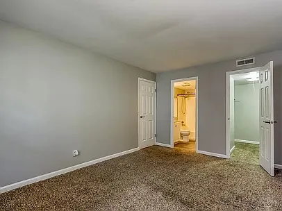 Master bedroom with conjoined bathroom