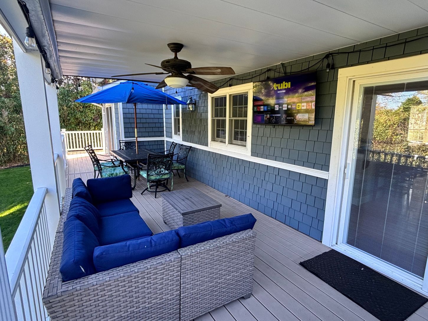 Outdoor Deck with New TV