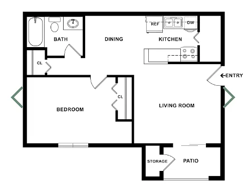 Floor plan 1B