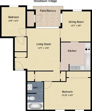 2 Bedroom Apartment 2 Bedroom Apartment