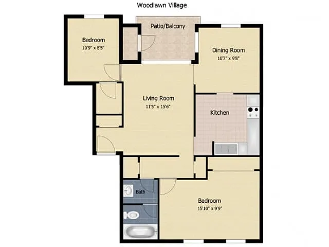 Floor plan 2 Bedroom