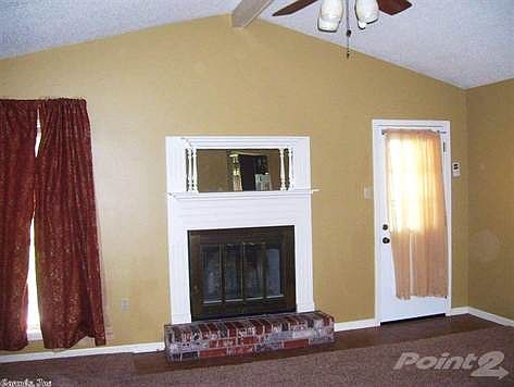 Vaulted ceiling in great room.