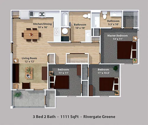 Floor plan 3 Bedroom