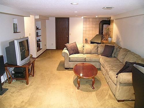 HUGE Lower Level Living Room