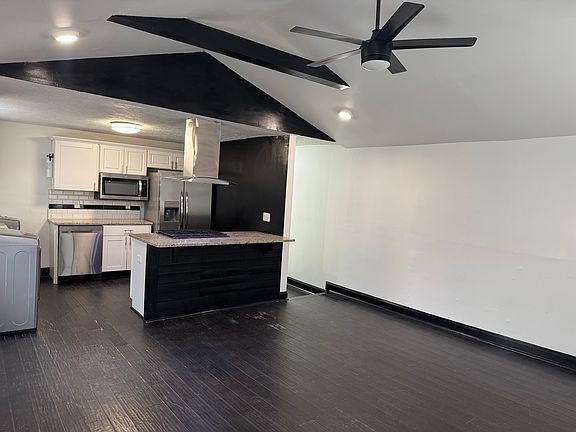 Living room and kitchen