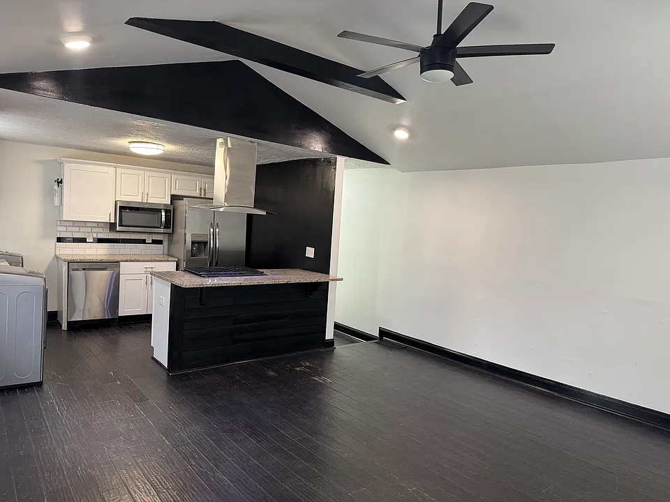Living room and kitchen
