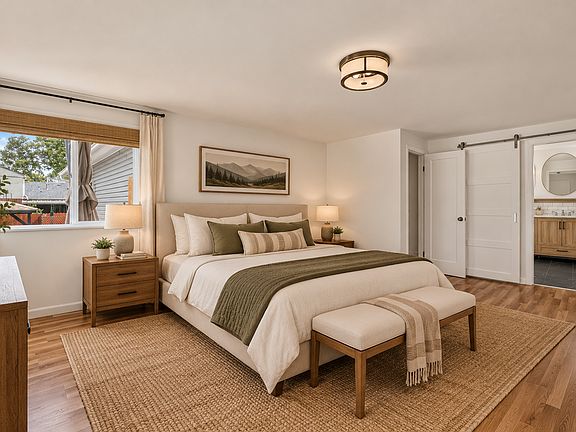 primary bedroom. virtually staged