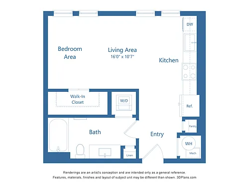 Floor plan A0.1 | 1 Bed | 1 Bath | MIHDB