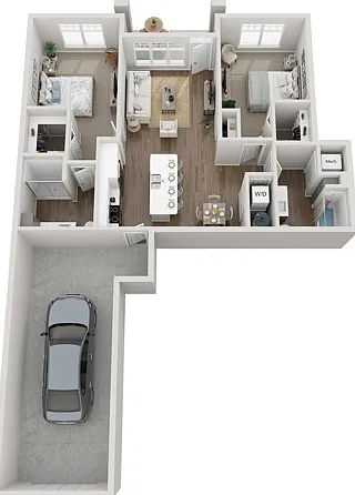 Floor Plan 2B | Seasons at Plainfield | Apartments in Plainfield, IL Floor Plan 2B | Seasons at Plainfield | Apartments in Plainfield, IL