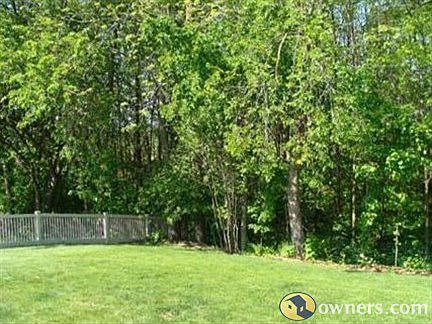 Fenced in wooded yard