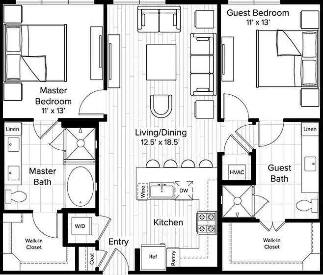 2 Bed 2 Bath 2 Bed 2 Bath
