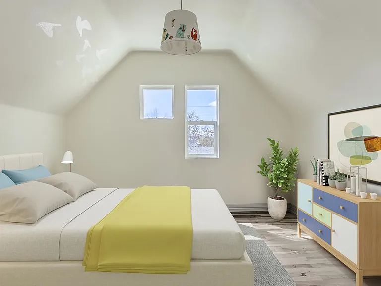 Bedroom 2. This image shows a virtually furnished space. Bedrooms come unfurnished.
