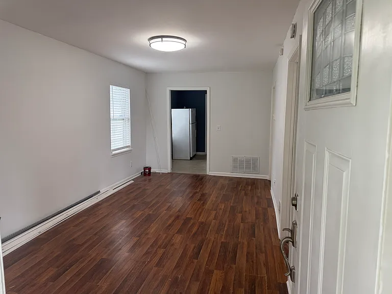 View from the front door into the kitchen.