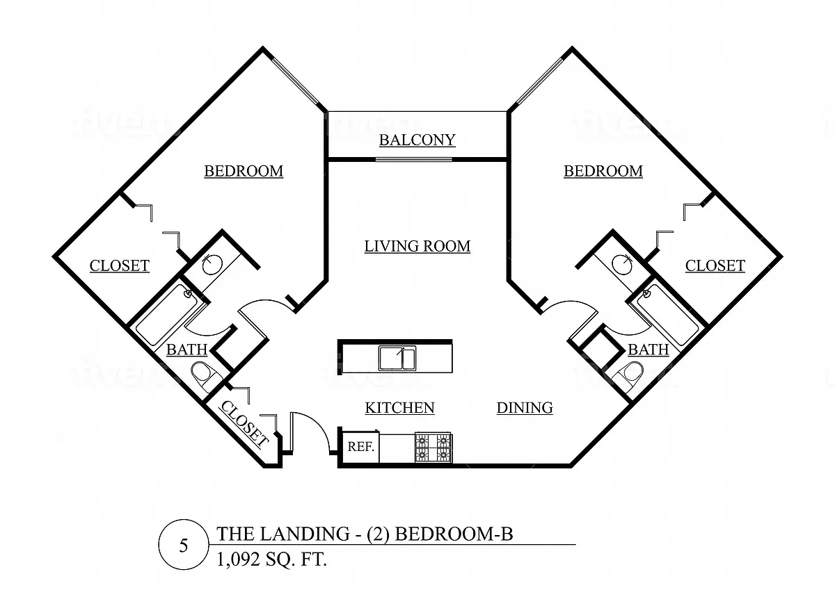 Floor plan Two Bedroom B