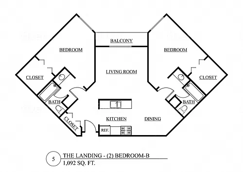 Floor plan Two Bedroom B
